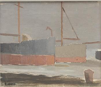 Gustav Rudberg, Hamnmotiv gråskala.