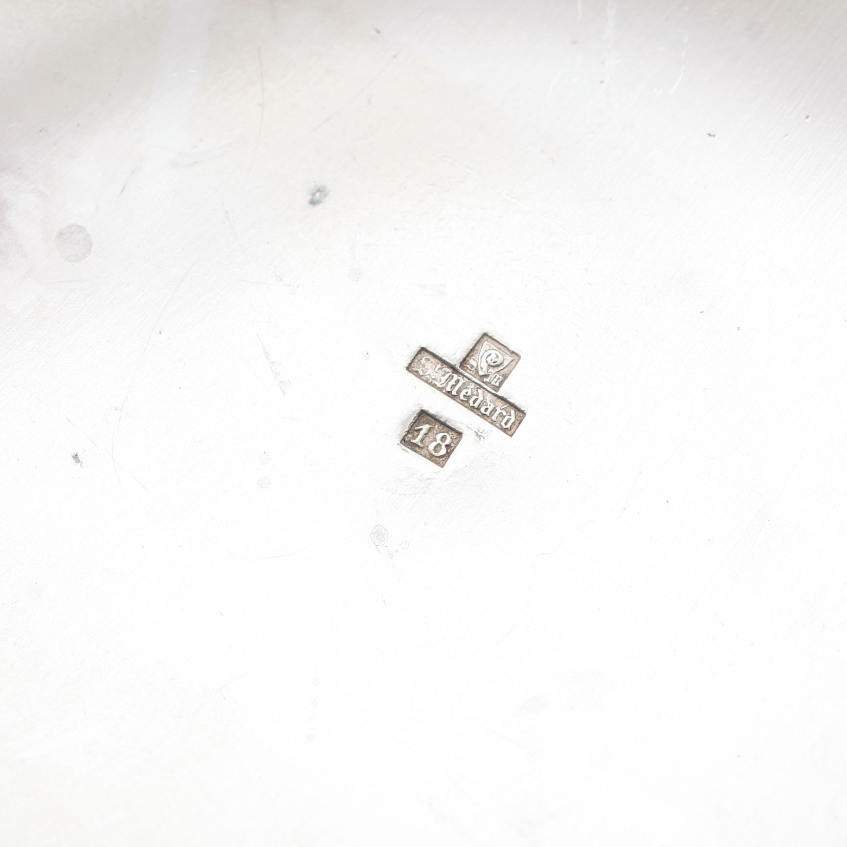 ISHINKAR, 2 st, nysilver, art déco.