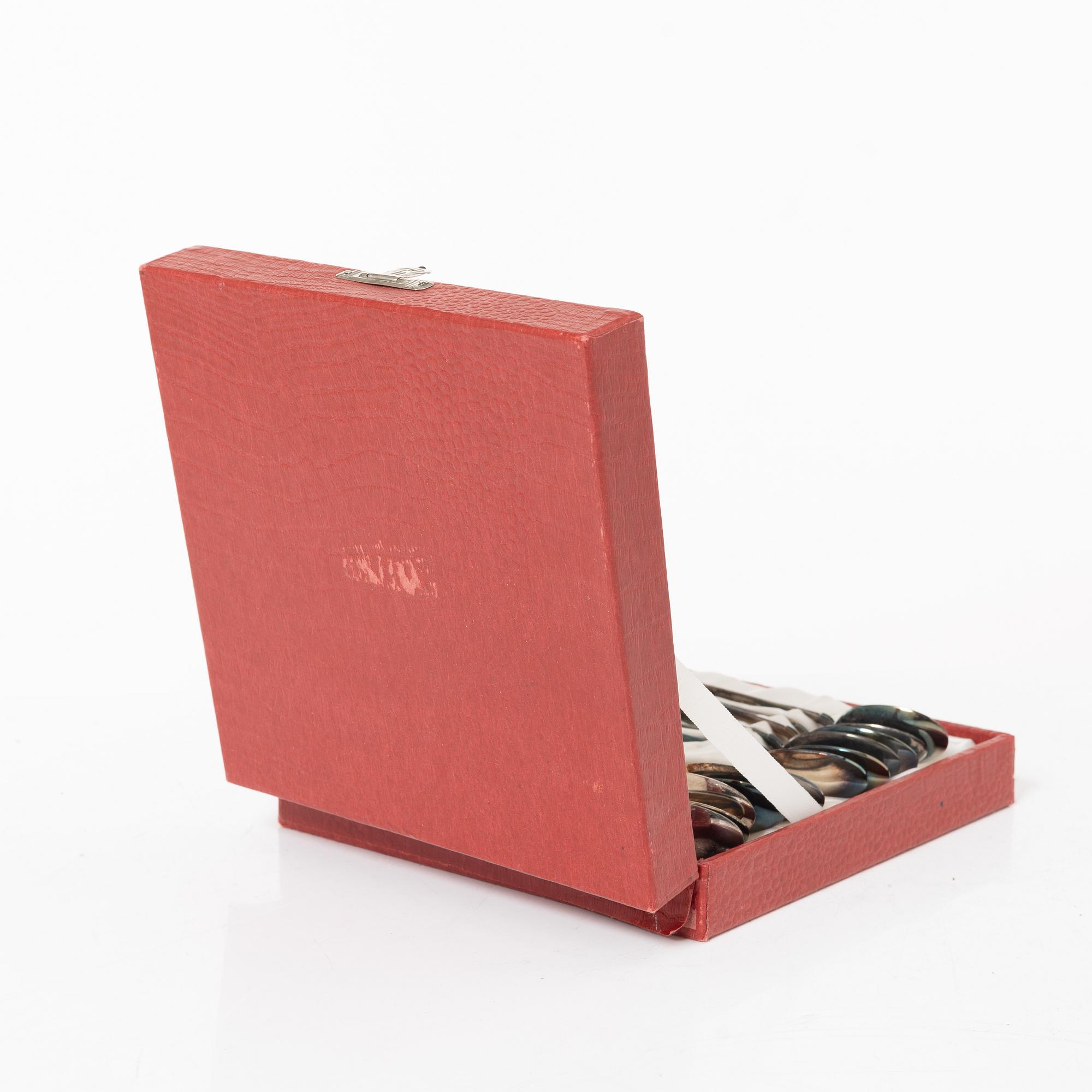 Twelve silver coffee spoons, COHR, Lidköping, 1981-85.