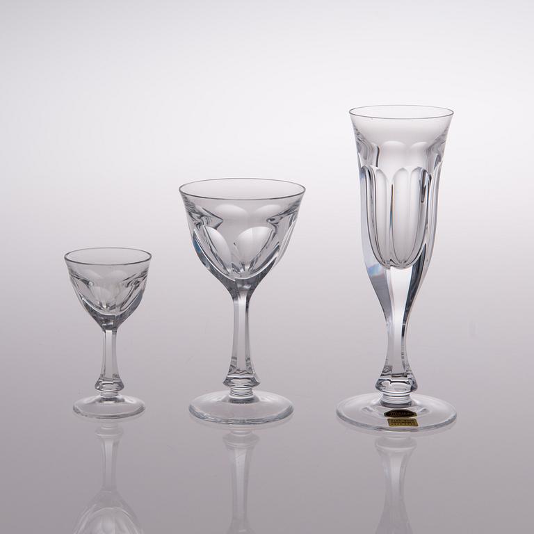 A 23 piece Moser "Lady Hamilton" glassware set from the 1980s and 1990s, Czechoslovakia and  Czech Republic.