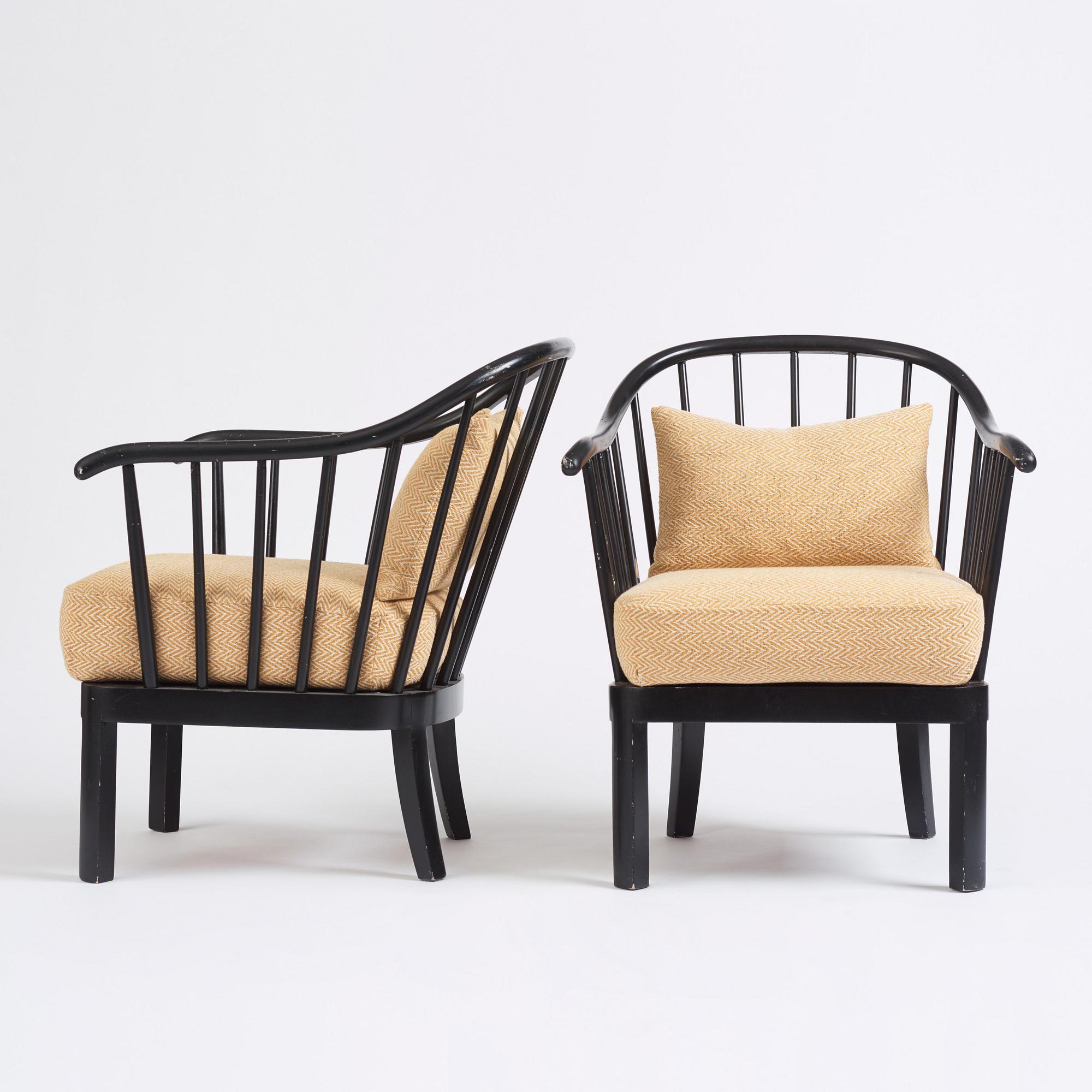 Otto Schulz, a pair of armchairs, Boet, Gothenburg 1930s-40s.