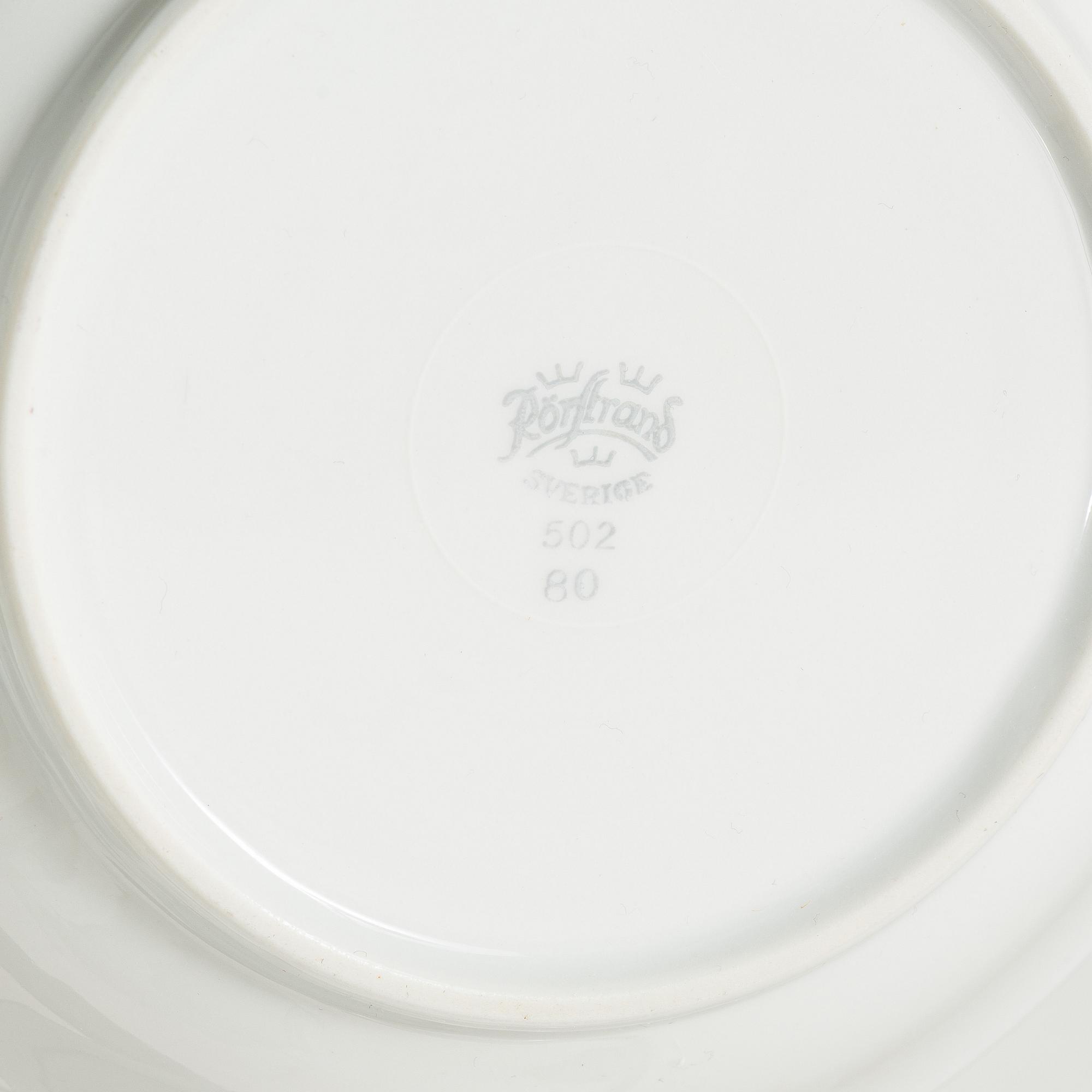 Louise Adelborg, mat- och kaffeservis, 73 delar, porslin,"Swedish Grace/Gracil", Rörstrand.