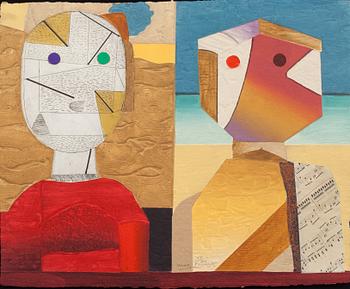MAX PAPART, carborundum med collage. Signerad och numrerad VII/XV.