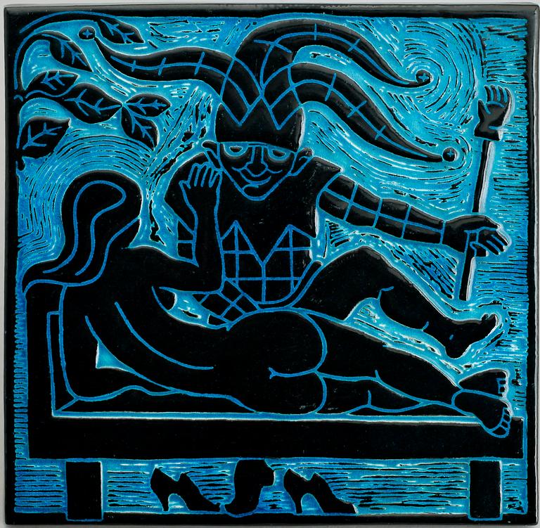 VÄGGRELIEF, stengods, Heerup, Royal Copenhagen, 1900-talets andra hälft.