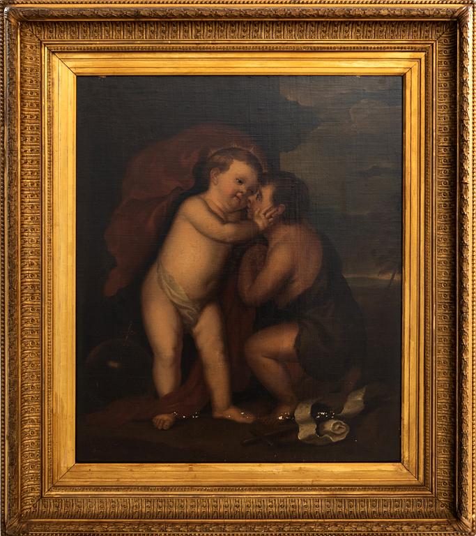 Antonis van Dyck, copy after, The Christ Child and John the Baptist.