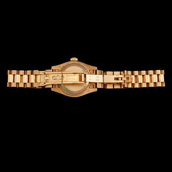 ARMBANDSUR, Rolex Datejust, 18K guld, automatisk. Total vikt inkl ur ca 107 g.