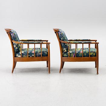 Kerstin Hörlin-Holmquist, armchairs a pair, "Skrindan", OPE-Möbler, second half of the 20th century.