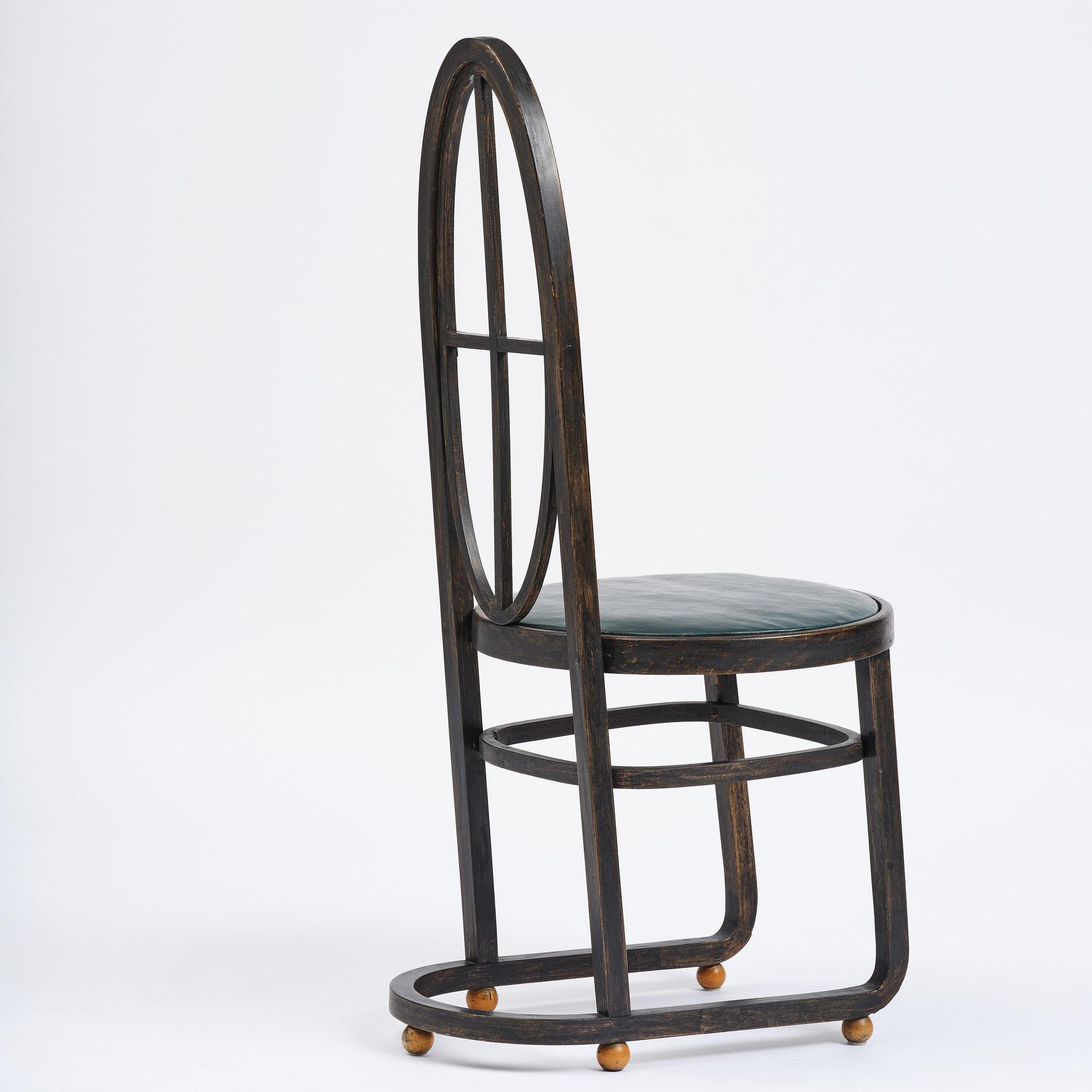 Carl Bergsten, stol, Gemla Leksaksfabrik, Diö, för Konst- och industriutställningen, Norrköping, 1906.