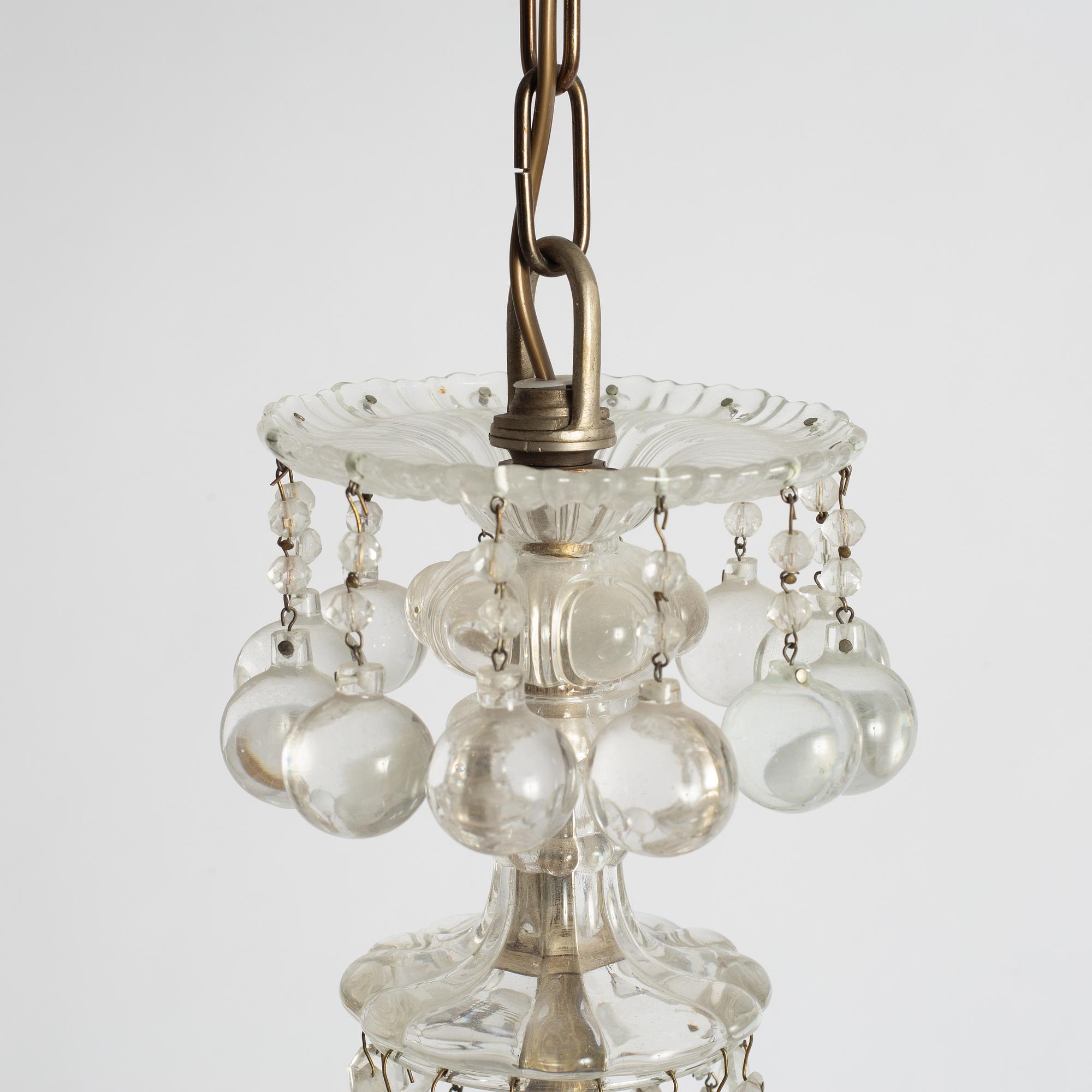 An Empire style chandelier, mid20th century.