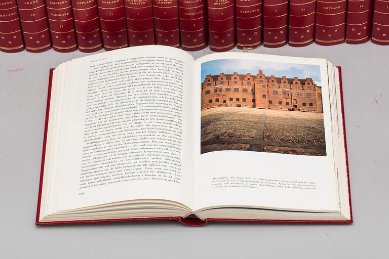 BÖCKER, 18 st, "Svenska slott och herresäten", 1960/70-tal.