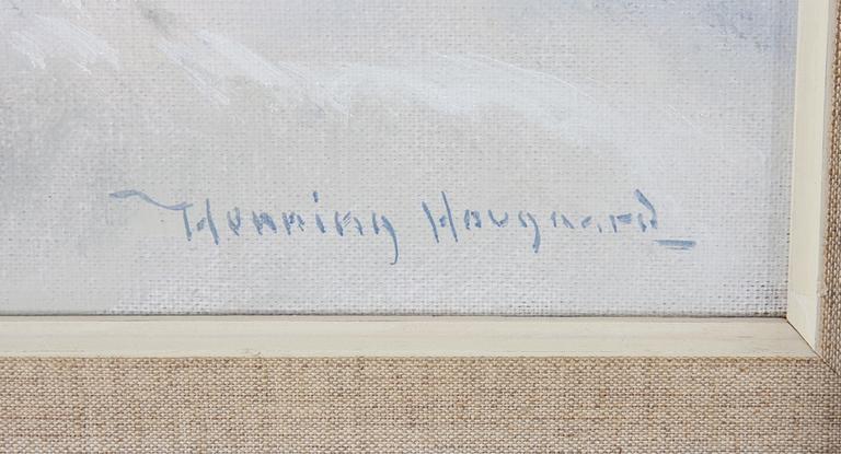 HOUGAARD, HENNING. Olja på duk, sign.
