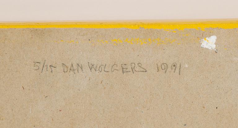 Dan Wolgers, mixed media, signed and dated 1991, numbered 5/15 on verso.