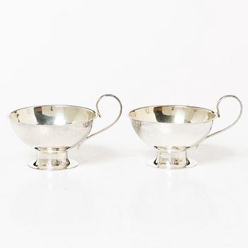 A set of twelve Swedish silver punsch cups, including Ceson, Gothenburg 1989.