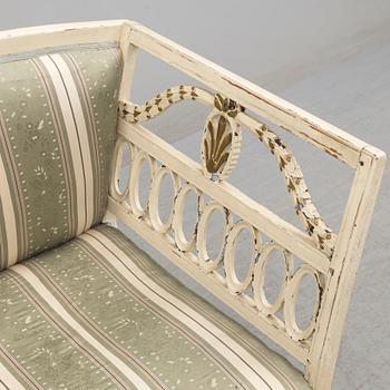 A Swedish late gustavian sofa, early 19th century.