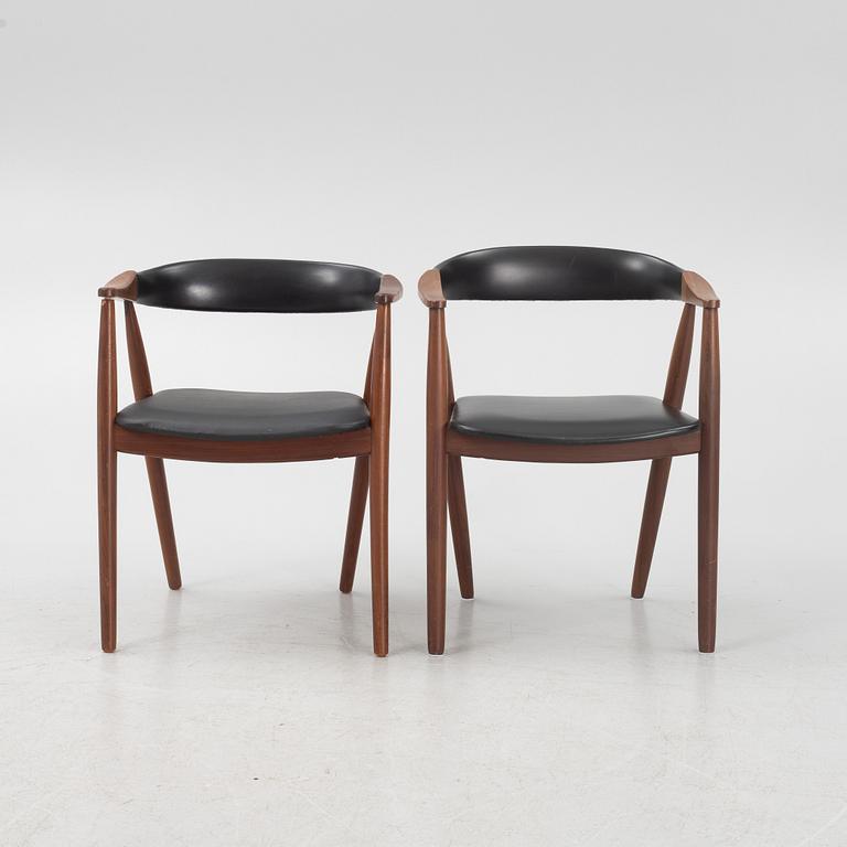 Armchairs, a pair by Farstrup, Denmark, 1960s.