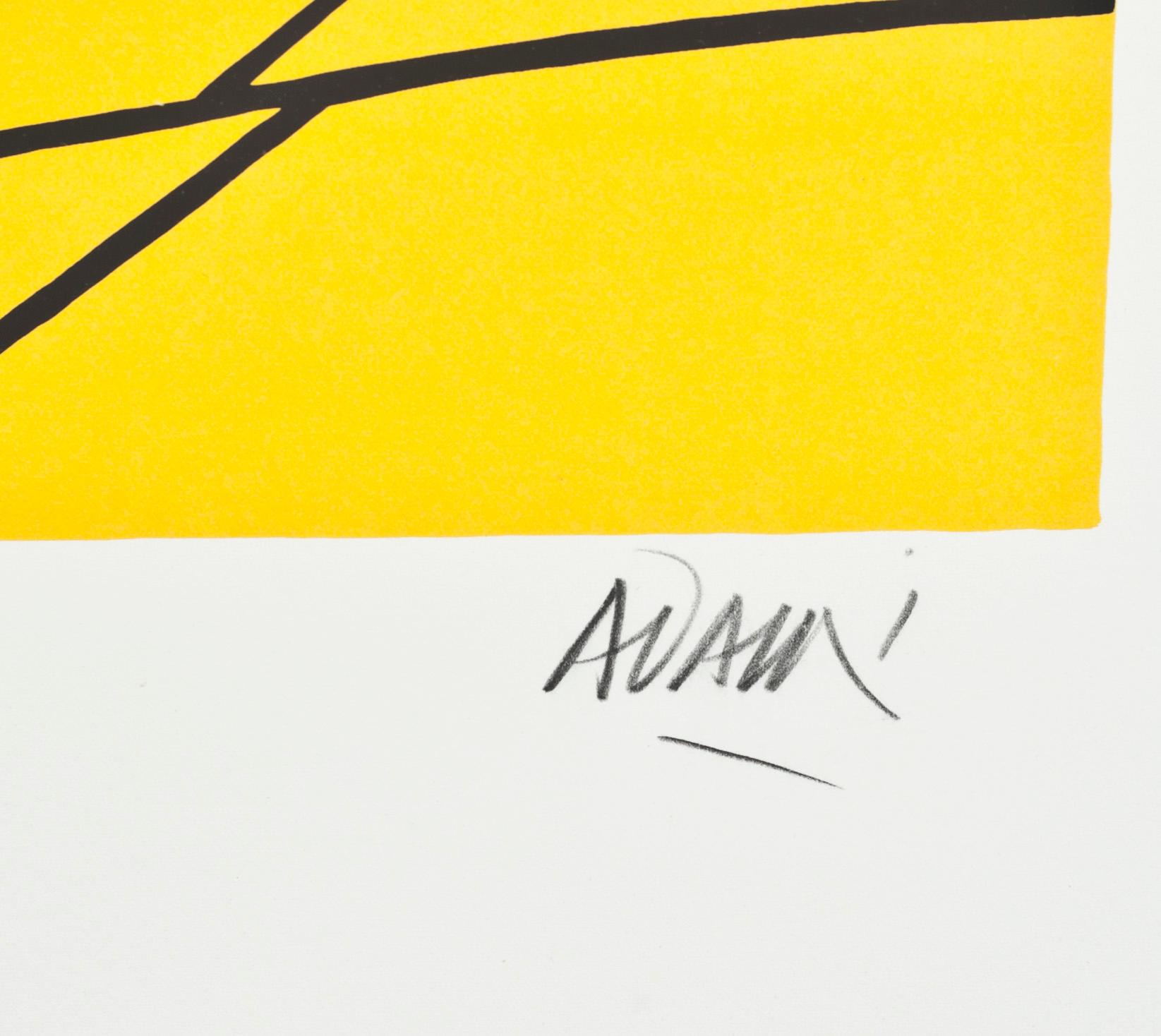 VALERIO ADAMI, färgserigrafi, signerad och numrerad 14/150.