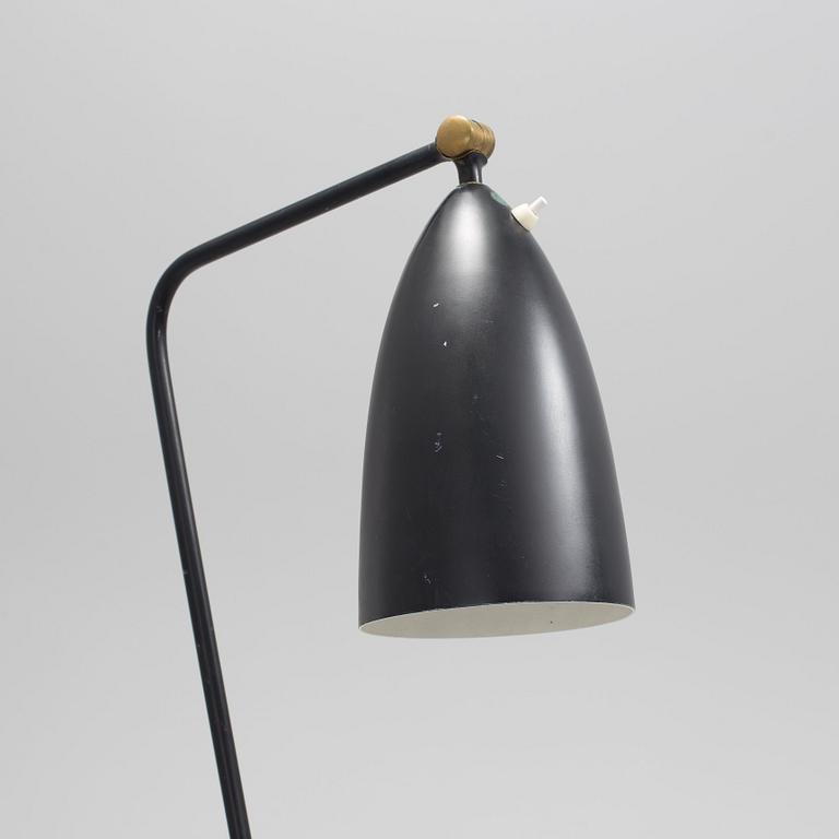 Greta Magnusson Grossman, a 'G-33' (Grasshopper) black lacquered floor lamp, Bergbom's, Sweden 1950's.