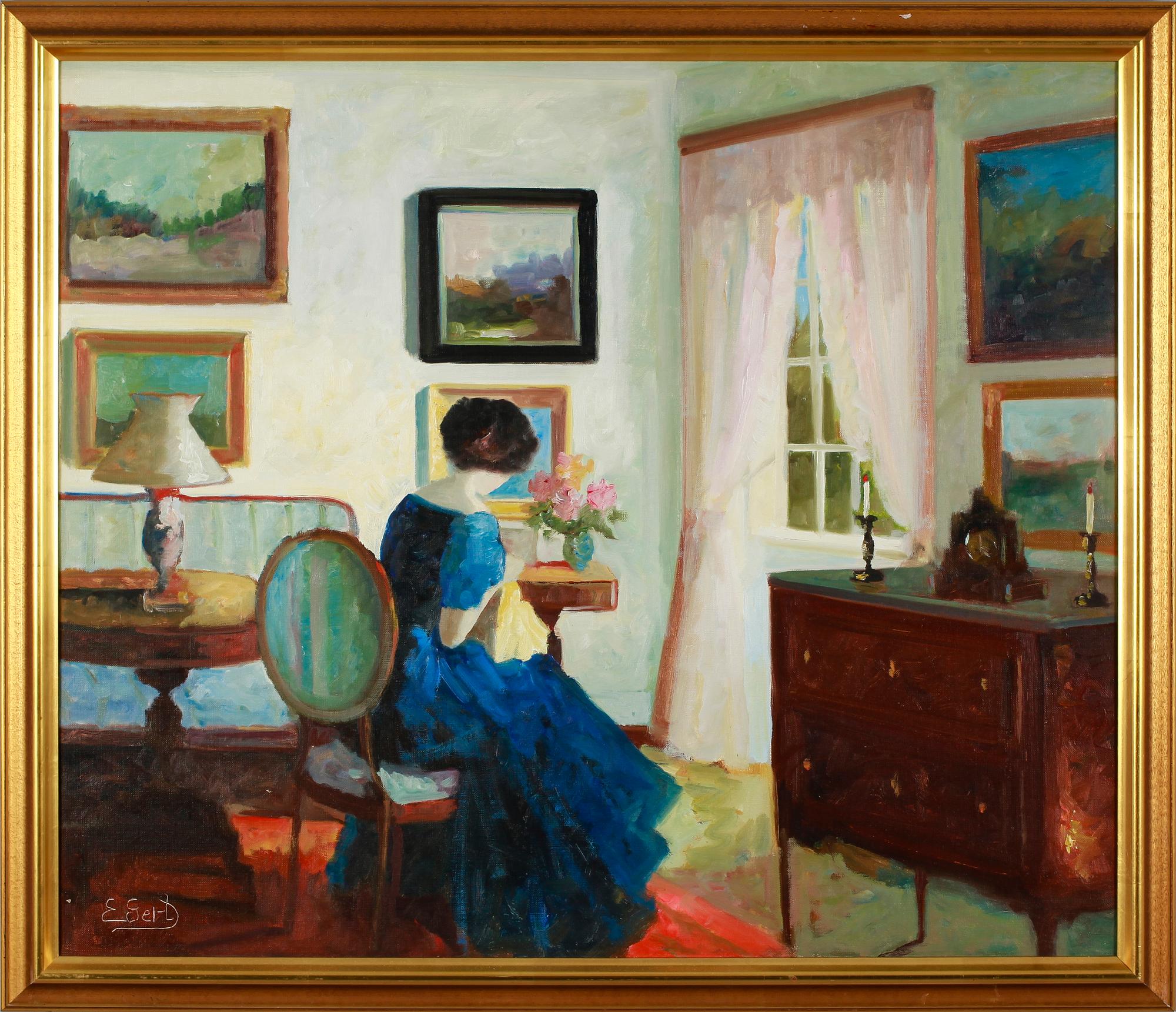 EDIT GERT, olja på duk, signerad.