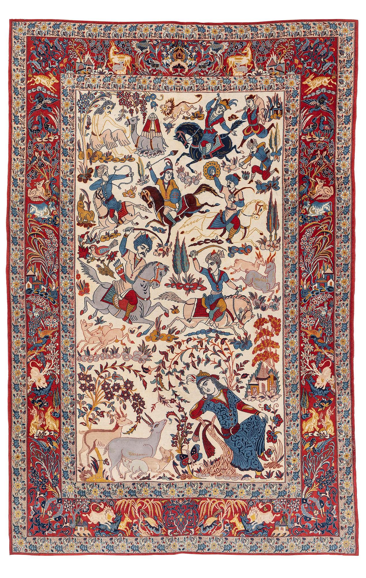 Matta, semiantik Isfahan, centrala Iran c. 225 x 143 cm.
