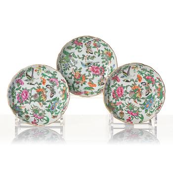 Parti, sex delar, porslin. Sen Qingdynasti/tidigt 1900-tal.