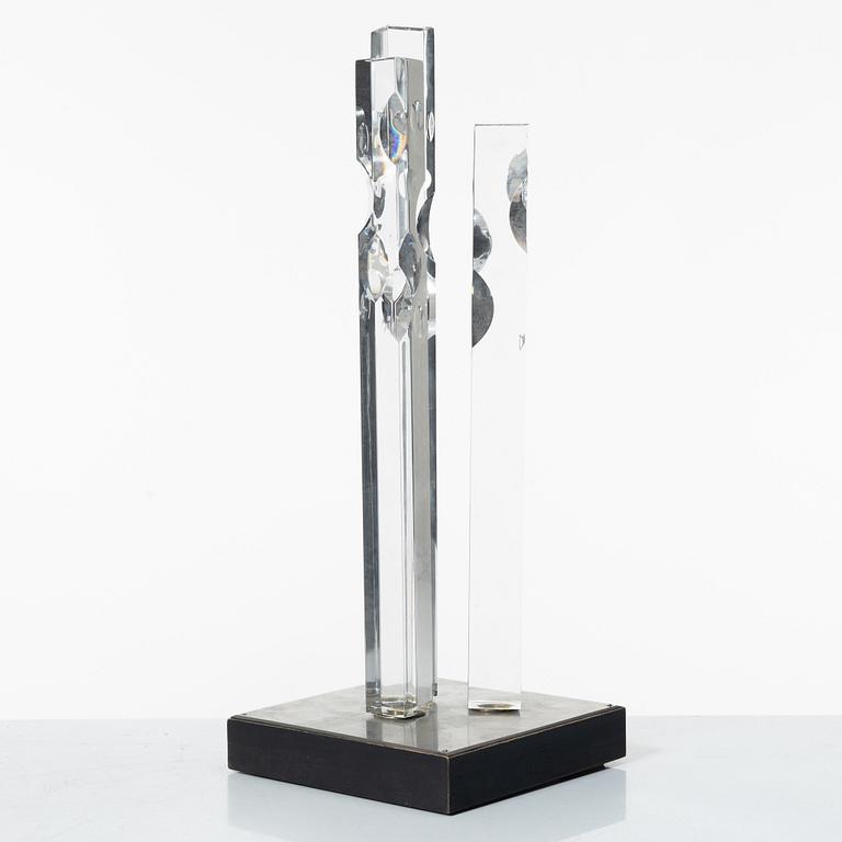 Jan Johansson, skulptur, "Metropolis I", Orrefors, 1973.