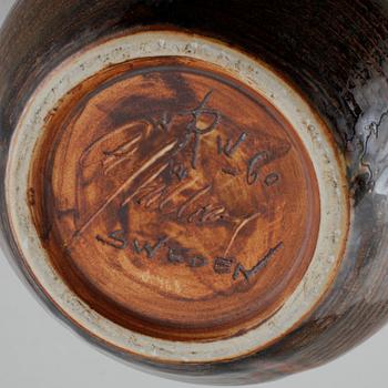 A unique Carl-Harry Stålhane vase in stoneware, Rörstrand, signed and dated -60.