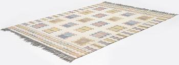 Märta Måås-Fjetterström, a carpet, 'Ljusa plador', flat weave, c. 257 x 203 cm, signed AB MMF.