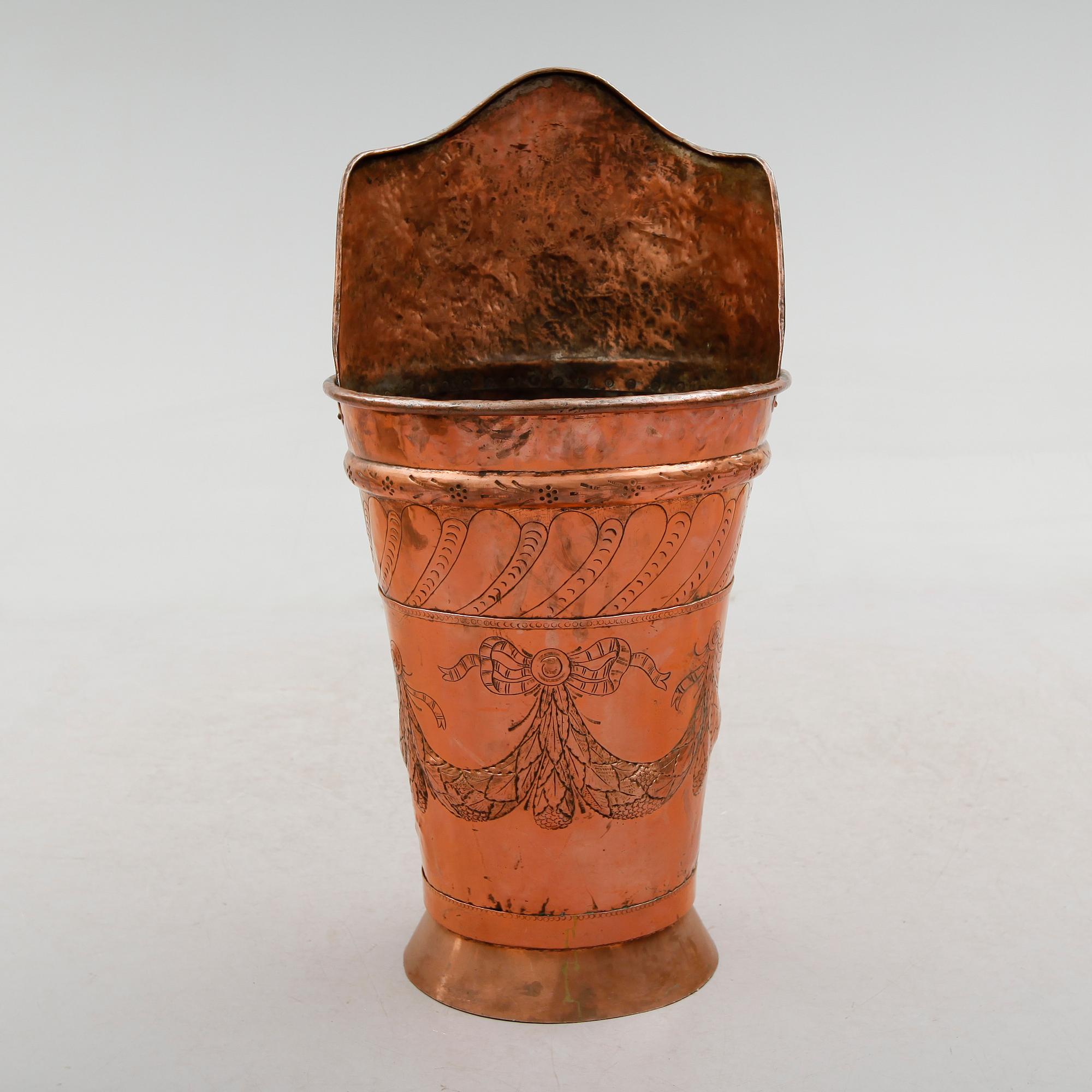 VINDRUVSKORG, koppar, 1800-tal.