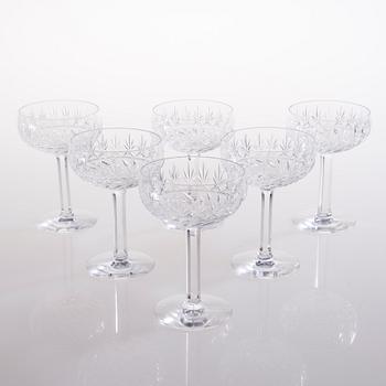 An 'Yrjö' crystal glassware set, circa 36 pieces, Riihimäen Lasi, Finland, latter half of the 20th century.