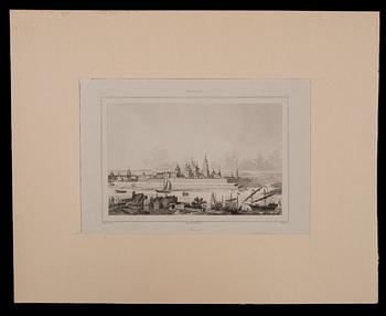GRAVYRER, 5 st, stålstick, Frankrike 1800-tal.