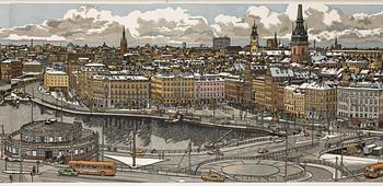 Svenolov Ehrén, Utsikt över Slussen.