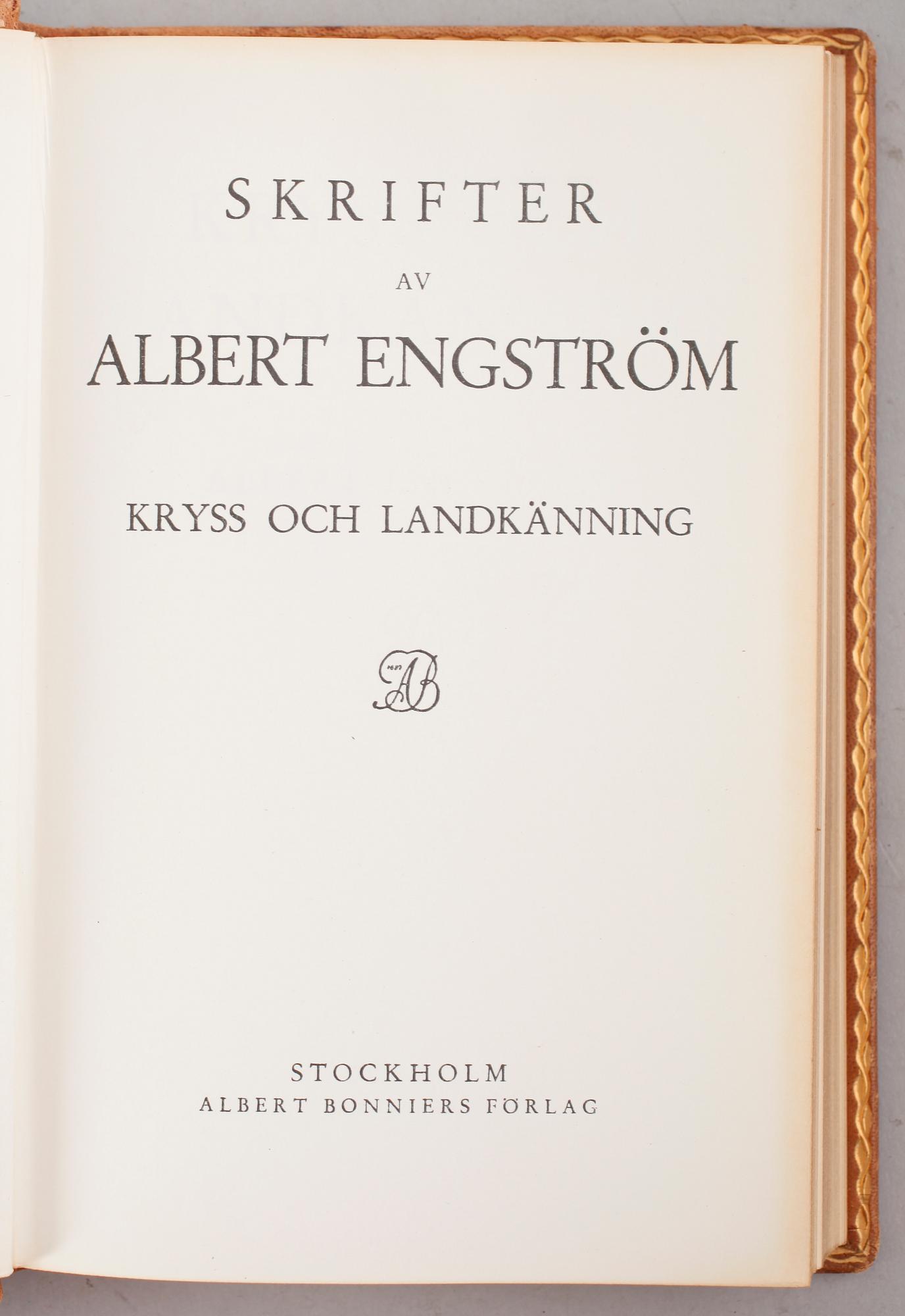 BÖCKER: Albert Engströms Samlade Verk, Bonniers 1952, 15 volymer.