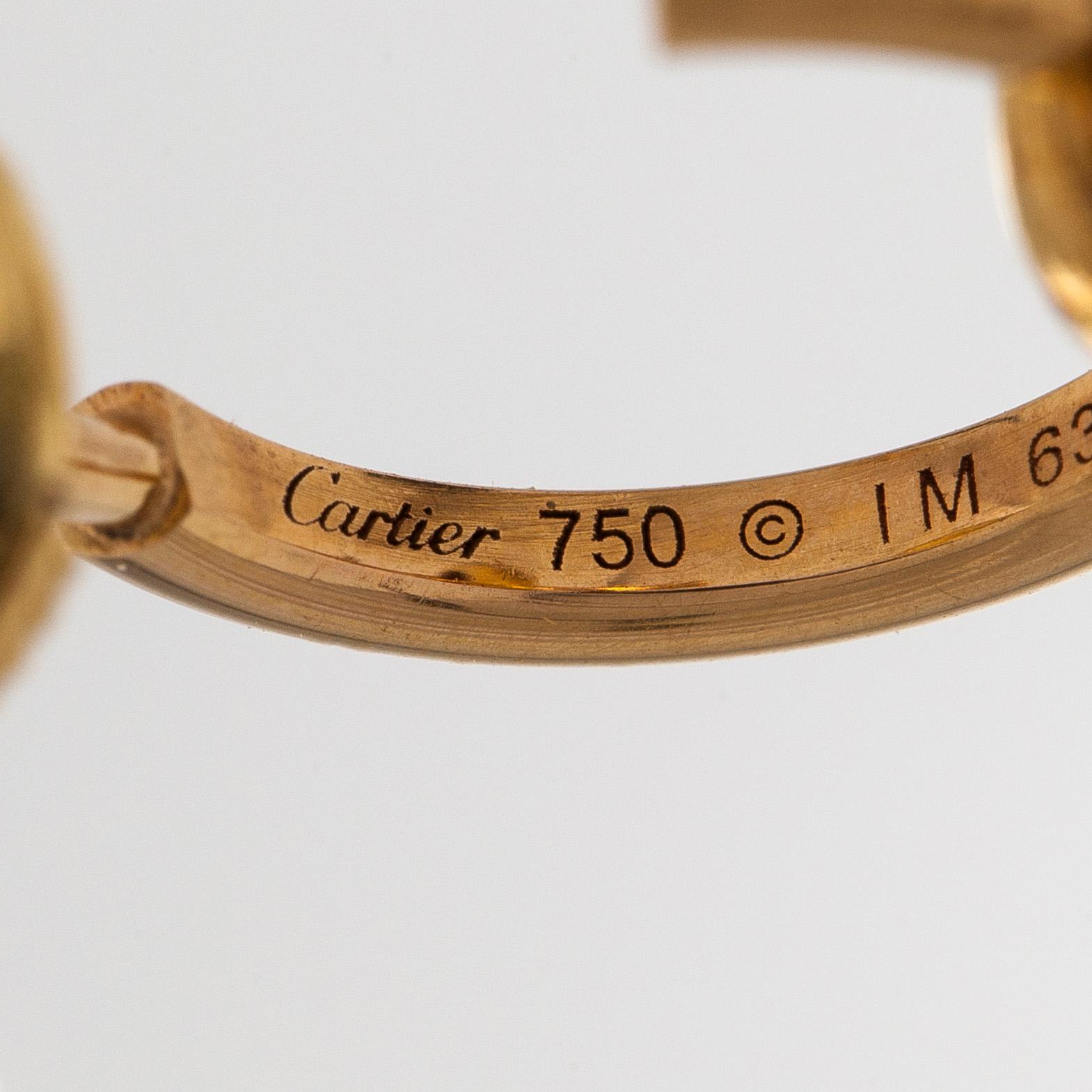 Cartier, Örhängen, "Trinity", 18K guld.