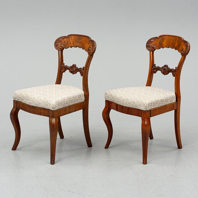 Five mid 19th century chairs.