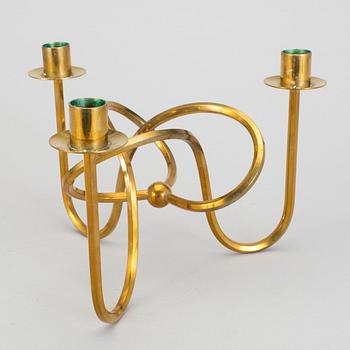 JOSEF FRANK, ljusstake, mässing, "Knuten", Firma Svenskt Tenn.