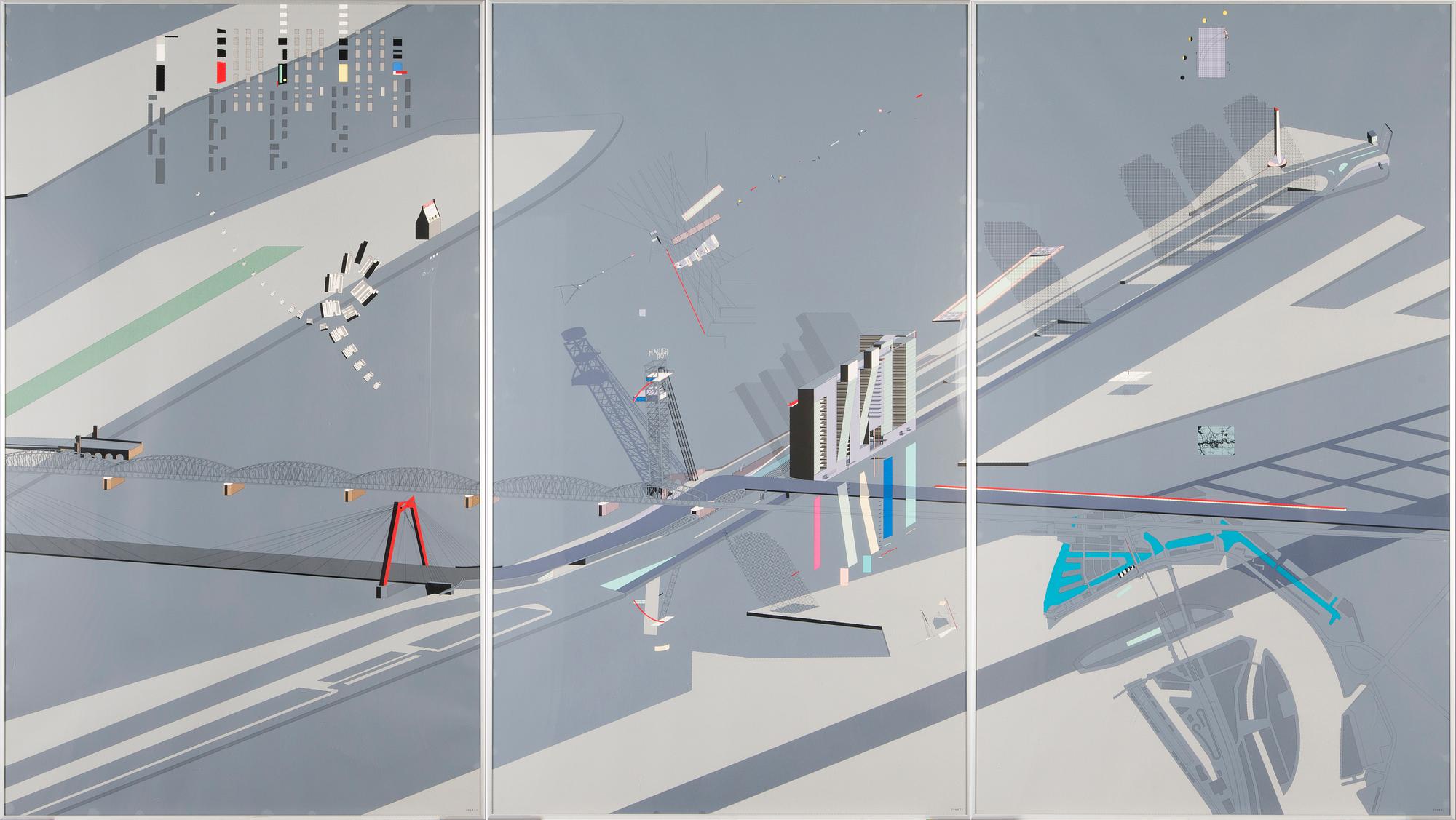 REM KOOLHAAS, serigraph, not signed, numbered 200121.