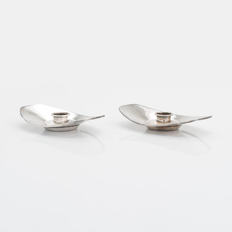 Bertel Gardberg, a pair of silver candleholders for Kultakeskus, Hämeenlinna 1958.