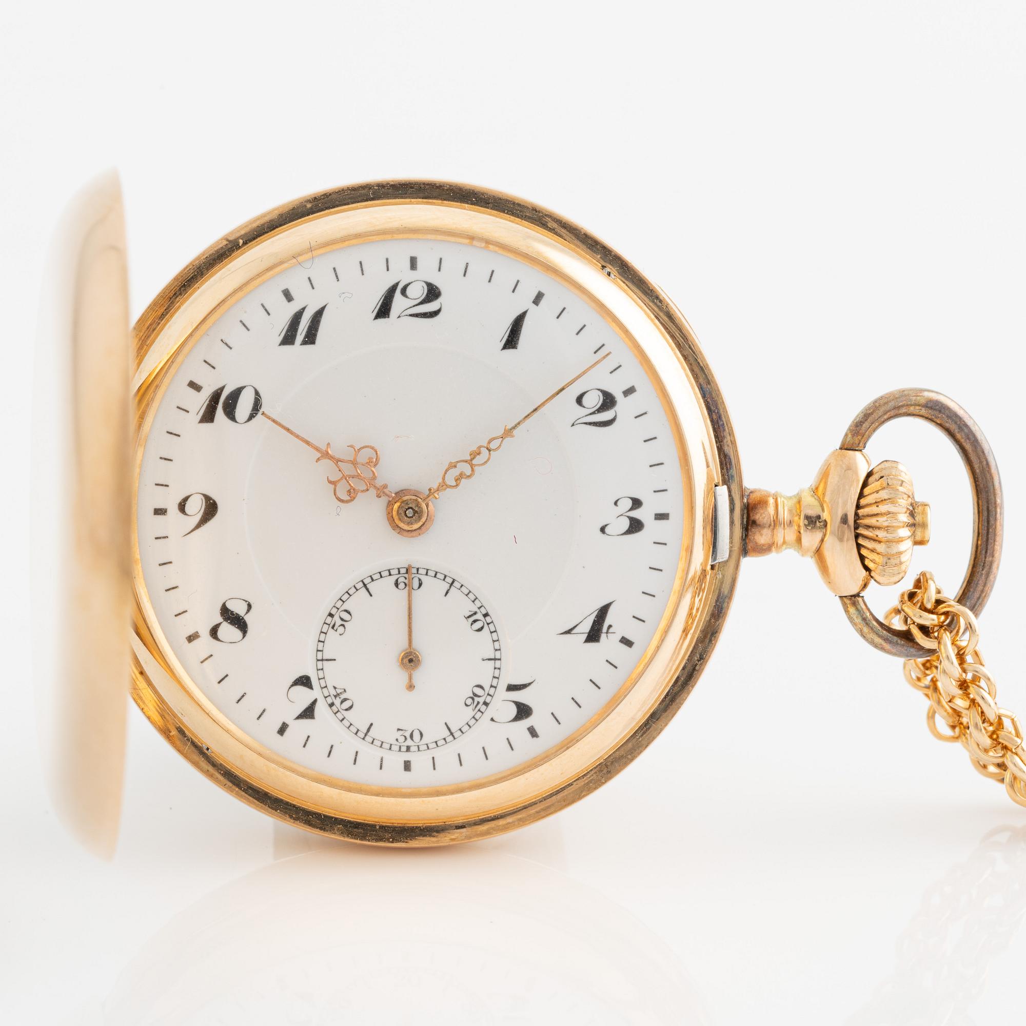 Ladie's pocket watch. hunter, 35 mm.