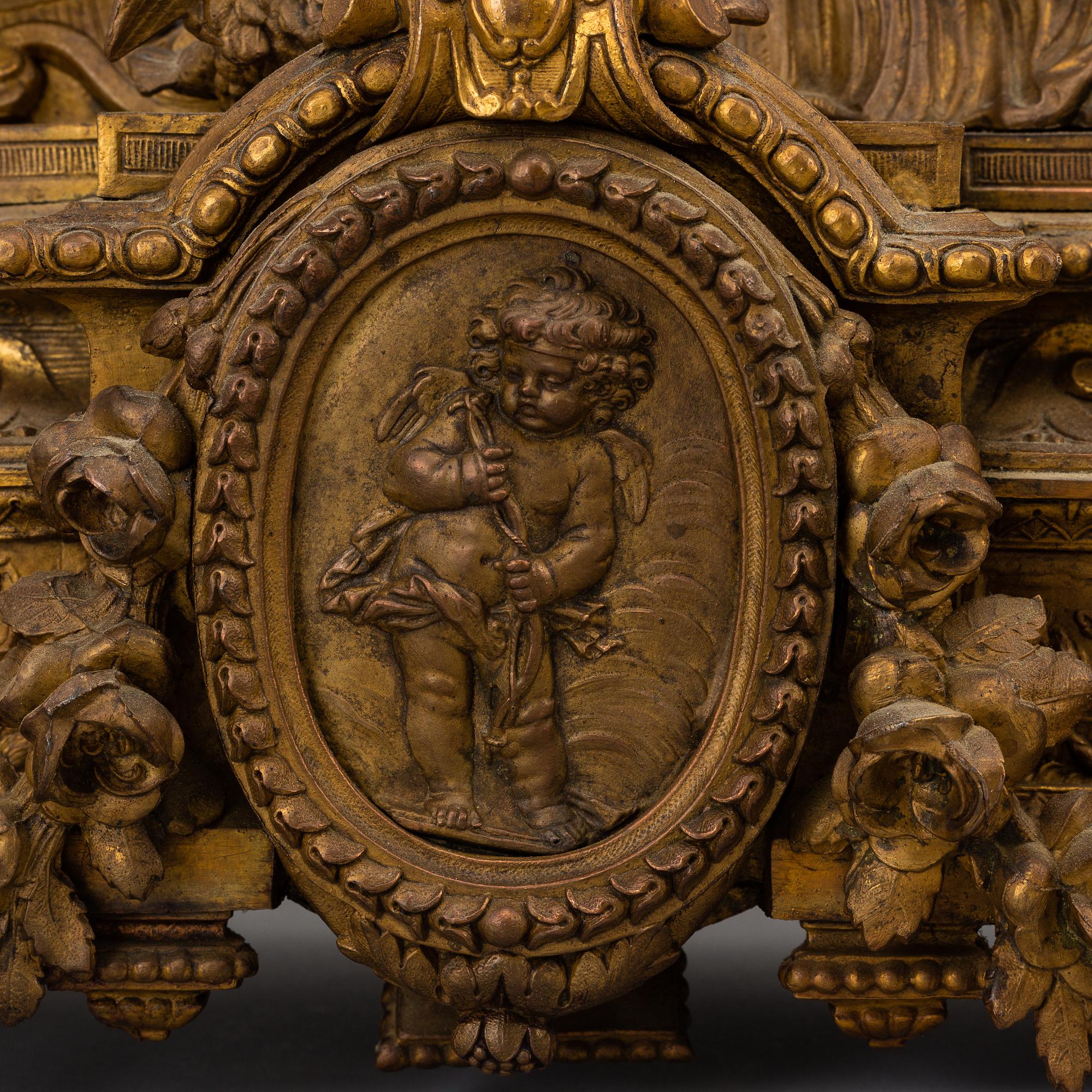 A  French 19th century mantle clock in Louis-XVI style.