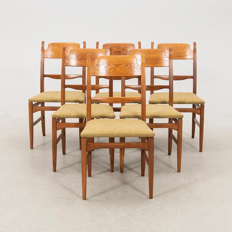 Carl Malmsten, chairs "Calmare Nyckel" 6 pcs, Åfors furniture factory, later part of the 20th century.
