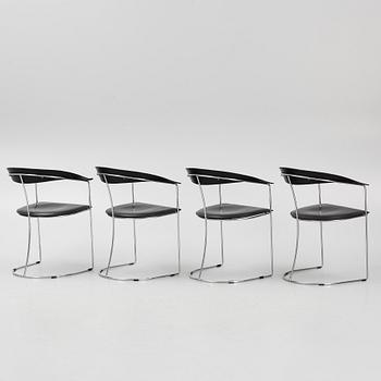 Armchairs, 6 pcs, "Ursula", Arrben, Italy, 1980s.