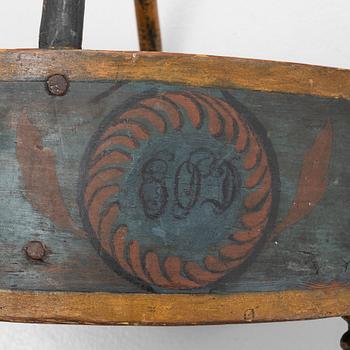 Förningskorg, Hälsingland, daterad 1820.
