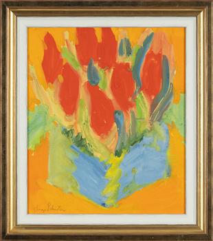 Inge Schiöler, gouache, signed.