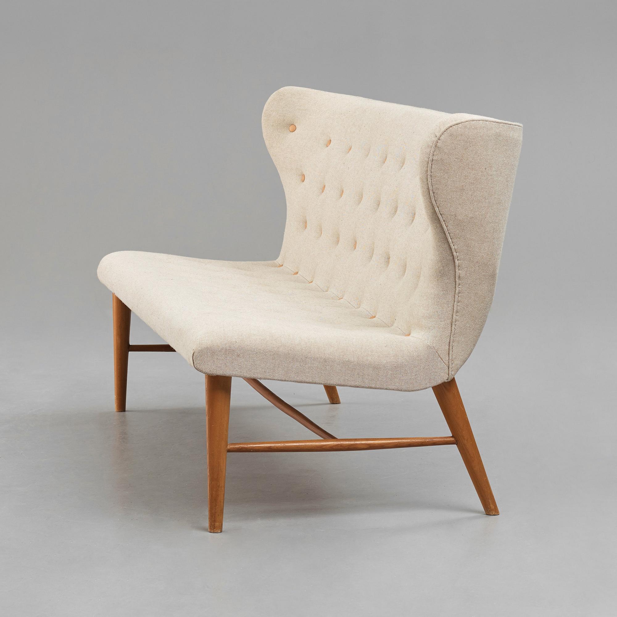 Erik Bertil Karlén, soffa, Firma Rumsinteriör, Stockholm 1940-tal.