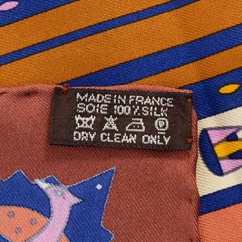 Hermès, scarf, "Ors Bleus D'Afrique".