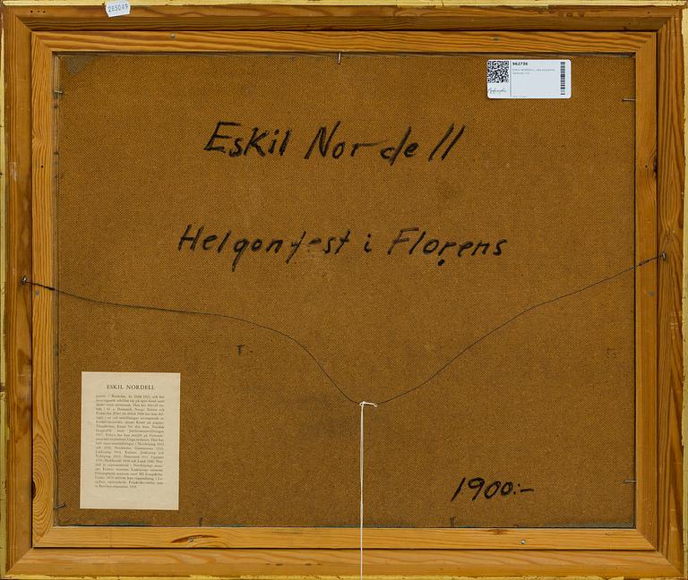 ESKIL NORDELL, olja på pannå, signerad.