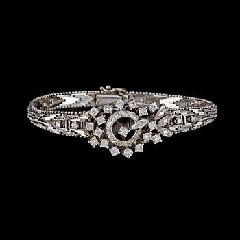 213. BRACELET, brilliant cut diamonds, tot. app. 1.20 cts.