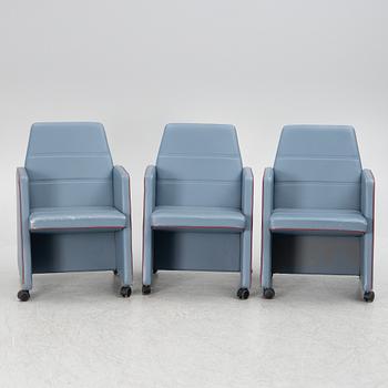 Three armchairs 1980s.