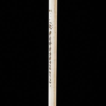 TAKLAMPOR, 2 st, Putzler Glas, omkring 1900-talets mitt. Höjd 57 respektive 85 cm.
