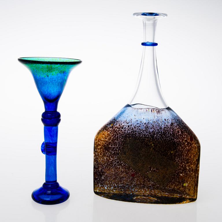 KOSTA BODA, PARTI DIVERSE GLAS, 5 delar, glas, Kosta Boda Sverige, 1900-talets slut.